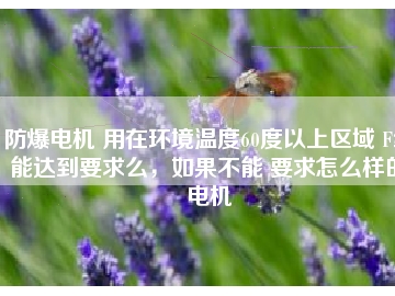 防爆電機(jī) 用在環(huán)境溫度60度以上區(qū)域 F級(jí)能達(dá)到要求么，如果不能 要求怎么樣的電機(jī)