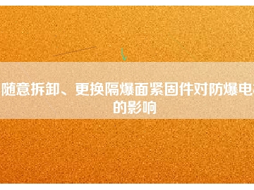 隨意拆卸、更換隔爆面緊固件對防爆電機(jī)的影響
