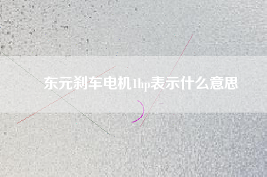 東元剎車電機(jī)1hp表示什么意思
